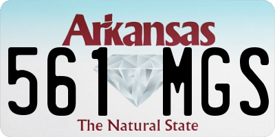 AR license plate 561MGS