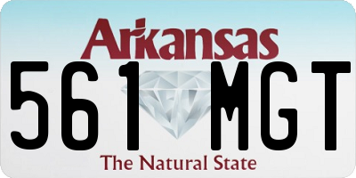 AR license plate 561MGT