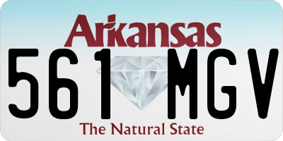 AR license plate 561MGV