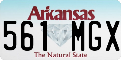 AR license plate 561MGX