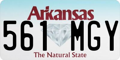 AR license plate 561MGY