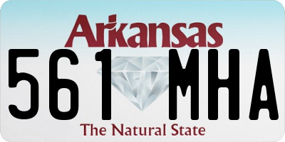 AR license plate 561MHA