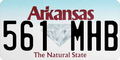 AR license plate 561MHB