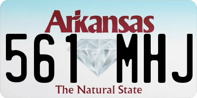 AR license plate 561MHJ