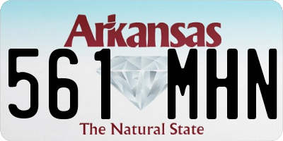 AR license plate 561MHN
