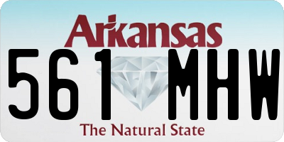 AR license plate 561MHW