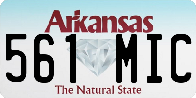 AR license plate 561MIC
