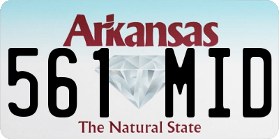 AR license plate 561MID