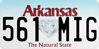 AR license plate 561MIG