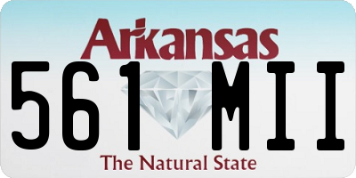 AR license plate 561MII