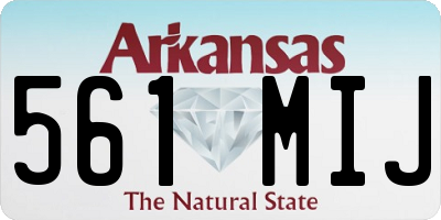 AR license plate 561MIJ
