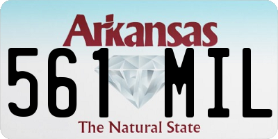 AR license plate 561MIL