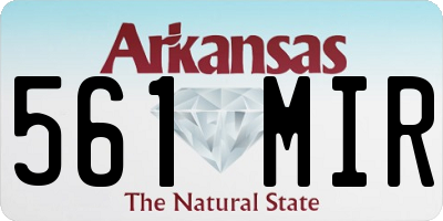 AR license plate 561MIR