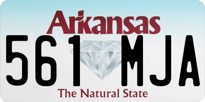 AR license plate 561MJA