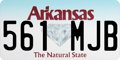 AR license plate 561MJB