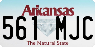 AR license plate 561MJC