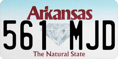 AR license plate 561MJD