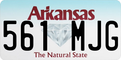 AR license plate 561MJG