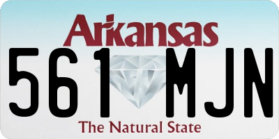 AR license plate 561MJN