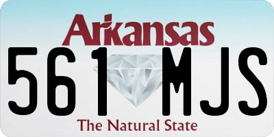 AR license plate 561MJS