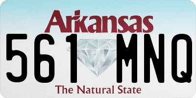 AR license plate 561MNQ