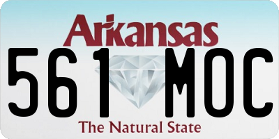 AR license plate 561MOC