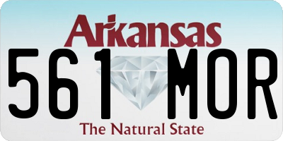 AR license plate 561MOR