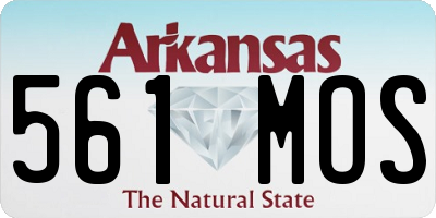 AR license plate 561MOS