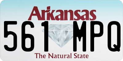 AR license plate 561MPQ