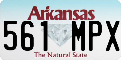 AR license plate 561MPX