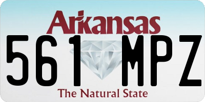 AR license plate 561MPZ