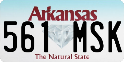 AR license plate 561MSK