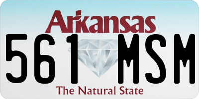 AR license plate 561MSM