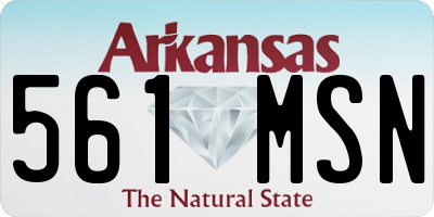 AR license plate 561MSN