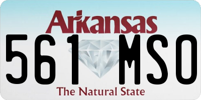 AR license plate 561MSO