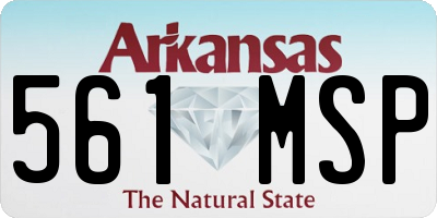 AR license plate 561MSP