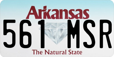 AR license plate 561MSR