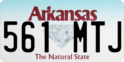 AR license plate 561MTJ