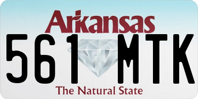 AR license plate 561MTK