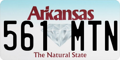 AR license plate 561MTN