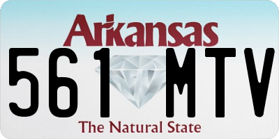 AR license plate 561MTV