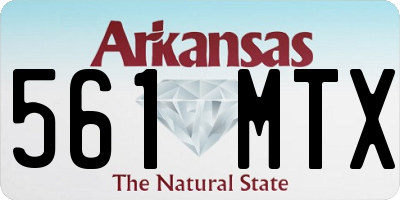 AR license plate 561MTX