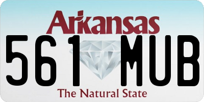 AR license plate 561MUB