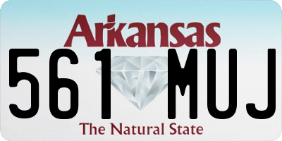 AR license plate 561MUJ