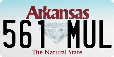 AR license plate 561MUL