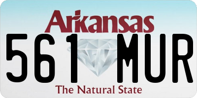 AR license plate 561MUR