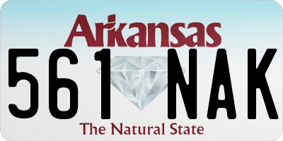 AR license plate 561NAK