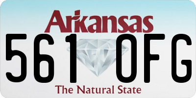 AR license plate 561OFG