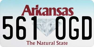 AR license plate 561OGD