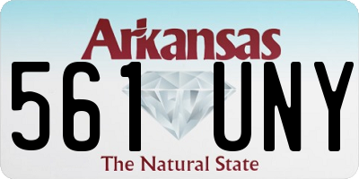AR license plate 561UNY